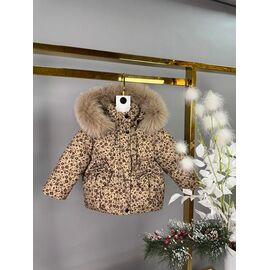 Фотография Курка детская зимняя на девочку 8854 brown р.80-104 "Delfinka" недорого оптом от прямого поставщика