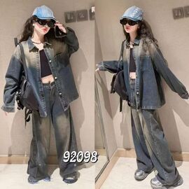 Фотография Костюм детский на девочку 92098 blue р.110-134 "Delfinka" недорого оптом от прямого поставщика