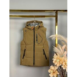 Фотография Жилетка детская на мальчика MJ68 beige р.146-170 "Delfinka" недорого оптом от прямого поставщика