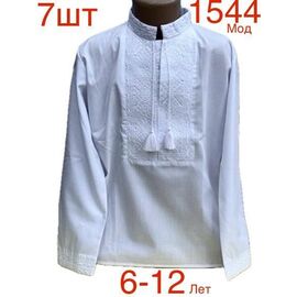 Вишиванка дитяча на хлопчика 1544 white р.6-12 "EMRE" недорого оптом від прямого постачальника