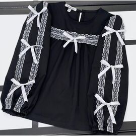 Блузка дитяча на дівчинку IB561 black р.116-140 "iBamBino" недорого оптом від прямого постачальника