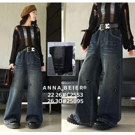 Фотография Джинсы детские на девочку 25895 grey р.26-30 "Meloria" недорого оптом от прямого поставщика