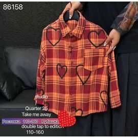 Сорочка дитяча на дівчинку 86158 orange р.110-160 "Meloria" недорого оптом від прямого постачальника