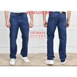 Фотография Джинсы мужские L9336 blue р.32-40 "God Baron" недорого оптом от прямого поставщика