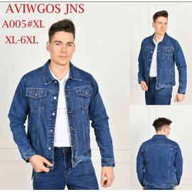 Куртка чоловіча A005 blue р.XL-6XL "God Baron" недорого оптом від прямого постачальника