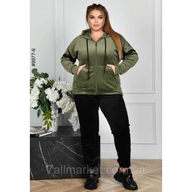 Фотография Спортивний костюм жіночий на блискавці велюр батал 54,56,58,60 (3цв) "NOWEMBER" недорого от прямого поставщика