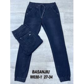 Джинси чоловічі W030-1 blue р.27-34 "God Baron" недорого оптом від прямого постачальника