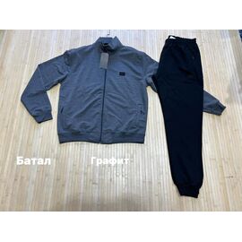 Костюм спортивний чоловічий NV792 d.grey р.3XL-6XL "Navas" недорого оптом від прямого постачальника