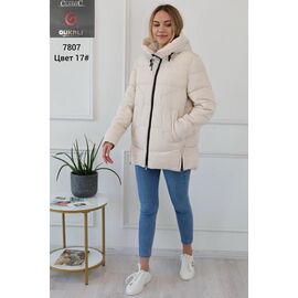 Куртка жіноча зимова 7818-17 beige р.42-50 "DKNSEL" недорого оптом від прямого постачальника