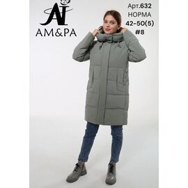 Фотография Куртка женская зимняя 632-8 olive р.42-50 "DKNSEL" недорого оптом от прямого поставщика