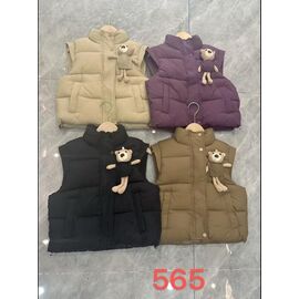 Фотография Жилетка детская на девочку 565 khaki р.130-170 "Farbique" недорого оптом от прямого поставщика