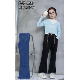 Джинси дитячі на дівчинку 850 black р.21-26 "Farbique" недорого оптом від прямого постачальника