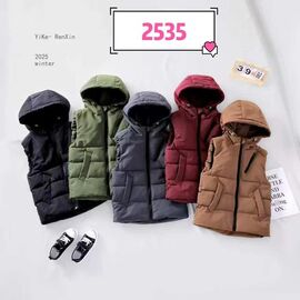 Фотография Жилетка детская на мальчика 2535 camel р.120-160 "Farbique" недорого оптом от прямого поставщика