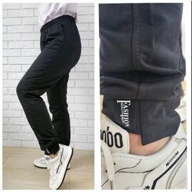 Штани спортивні жіночі 10030 black р.XL-4XL "VICTORY" недорого оптом від прямого постачальника