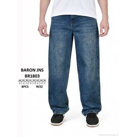 Джинси чоловічі Весна/осінь BR1803 (8 шт. р.сітка28-36) "Baron" недорого оптом від прямого постачальника