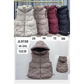 Фотография Жилетка женская JL9138-36 l.beige р.M-2XL "FLORA" недорого оптом от прямого поставщика