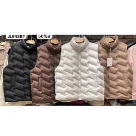 Фотография Жилетка женская JL948 beige р.50-58 "FLORA" недорого оптом от прямого поставщика