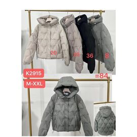 Фотография Куртка женская демисезонная K2915-20 l.grey р.M-2XL "FLORA" недорого оптом от прямого поставщика