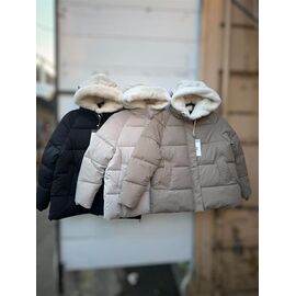 Фотография Куртка женская зимняя K718 l.beige р.M-2XL "FLORA" недорого оптом от прямого поставщика