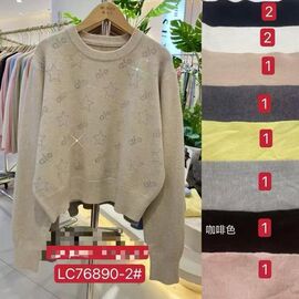 Фотография Свитер женский LC76890-2 mix р.46-50 "FLORA" недорого оптом от прямого поставщика