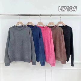 Фотография Свитер женский Р719 mix р.46-50 "FLORA" недорого оптом от прямого поставщика