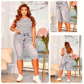 Фотография Бриджи женские 829-1 grey р.31-38 "Lady N" недорого оптом от прямого поставщика