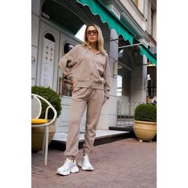 Фотография Костюм спортивный женский тёплый 500085 beige р.S-L "Little Secret" недорого оптом от прямого поставщика