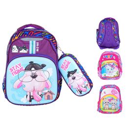 Фотография Рюкзак детский на девочку Y1631-2 mix р.25*35*15 "Red Hat" недорого оптом от прямого поставщика