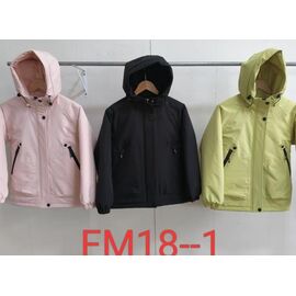 Куртка дитяча демісезонна на дівчинку FM18-1 black р.120-160 "Farbique" недорого оптом від прямого постачальника