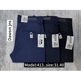 Чоловічі брюки 413 blue р.31-40 "God Baron" недорого оптом від прямого постачальника