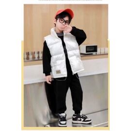 Фотография Жилетка детская на мальчика F64 white р.120-160 "Farbique" недорого оптом от прямого поставщика