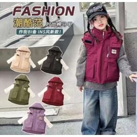 Фотография Жилетка детская на девочку F65 beige р.110-150 "Farbique" недорого оптом от прямого поставщика