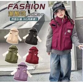 Фотография Жилетка детская на девочку F68 red р.110-150 "Farbique" недорого оптом от прямого поставщика