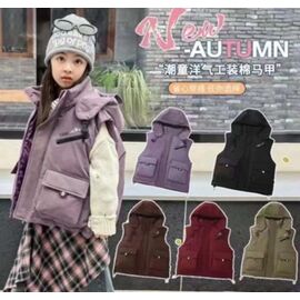 Фотография Жилетка детская на девочку F73 black р.110-150 "Farbique" недорого оптом от прямого поставщика