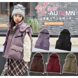 Фотография Жилетка детская на девочку F75 wine р.110-150 "Farbique" недорого оптом от прямого поставщика