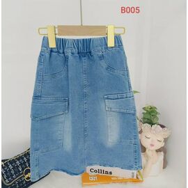 Фотография Юбка детская на девочку B005 l.blue р.120-160 "Farbique" недорого оптом от прямого поставщика