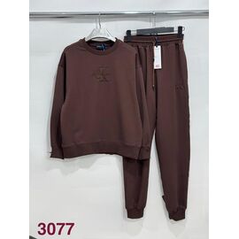 Костюм спортивний жіночий теплий 3077 d.brown р.XS-L "Met&March" недорого оптом від прямого постачальника