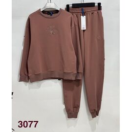 Костюм спортивний жіночий теплий 3077 l.brown р.XS-L "Met&March" недорого оптом від прямого постачальника