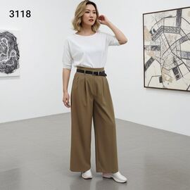 Фотография Штаны женские 3118 khaki р.S-L "Met&March" недорого оптом от прямого поставщика