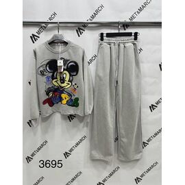 Костюм спортивний жіночий теплий 3695 l.grey р.S-L "Met&March" недорого оптом від прямого постачальника