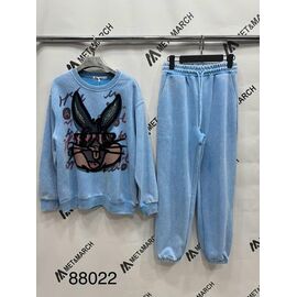 Костюм спортивний жіночий теплий 88022 l.blue р.S-L "Met&March" недорого оптом від прямого постачальника