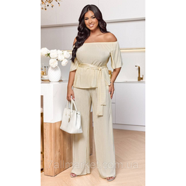 Фотография Костюм двойка женский шелк плисе размеры 46-60 "LADA" недорого от прямого поставщик