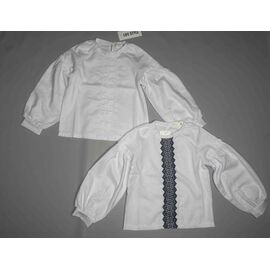 Фотография Блузка детская на девочку 872-1 white-white р.140-158 "Bright Harmony" недорого оптом от прямого поставщика