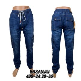 Фотография Джинсы мужские 486-24 blue р.29-36 "God Baron" недорого оптом от прямого поставщика