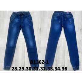 Фотография Джинсы мужские B136Z-1 blue р.28-36 "God Baron" недорого оптом от прямого поставщика
