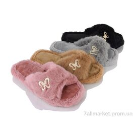 Фотография Тапки женские для дома Весна/осень L1828 mix (12 пар р.36-41) "Elmob" недорого оптом от прямого поставщика