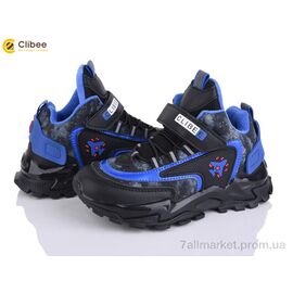 Фотография Кроссовки детские модные Весна/осень E55 black (6 пар р.32-37) "Clibee" недорого оптом от прямого поставщика