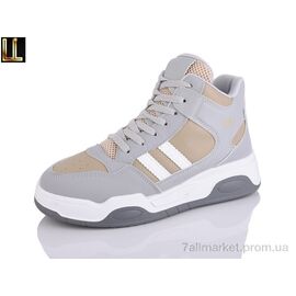 Фотография Кроссовки женские модные Весна/осень 069 grey (10 пар р.36-41) "Lilin" недорого оптом от прямого поставщика