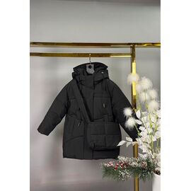 Фотография Курка детская зимняя на девочку 1808 black р.110-134 "Delfinka" недорого оптом от прямого поставщика