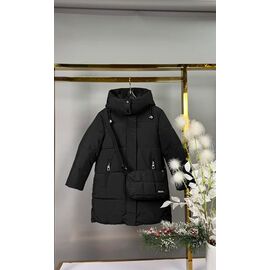 Фотография Курка детская зимняя на девочку 1815 black р.122-146 "Delfinka" недорого оптом от прямого поставщика